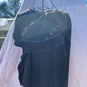 Jason Wu Black Eyelet-Accent Sweatshirt